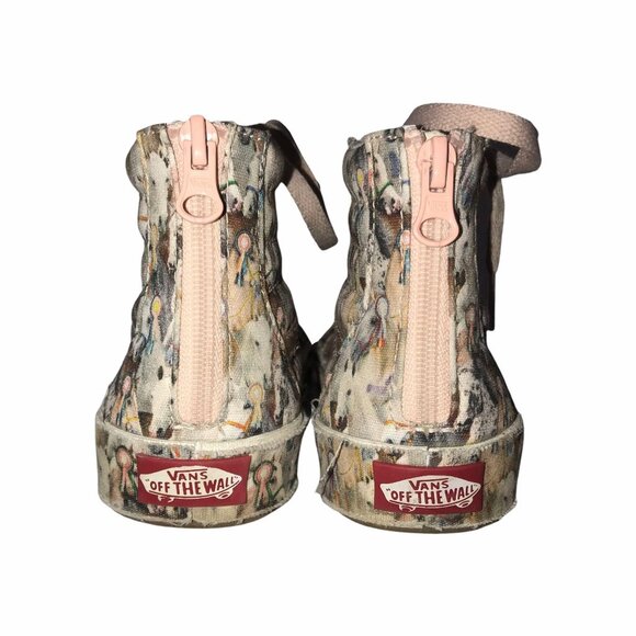 HTF Vans Molo Pink Horse Hi Top Sneakers 2.5 Equestrian Animal Lover - Picture 9 of 12